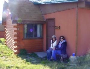 K.fald and B.ritt by our cute little cabin