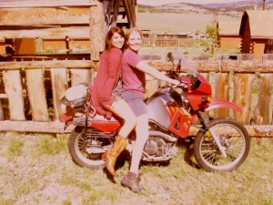 Kiah and I on her sexy motorcyle