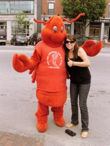 I started my day in Maine with a Giant Lobster Hug